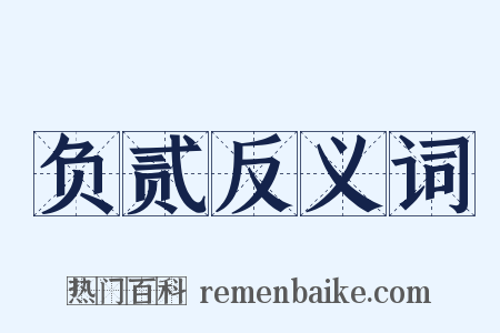负贰反义词是什么意思的图片
